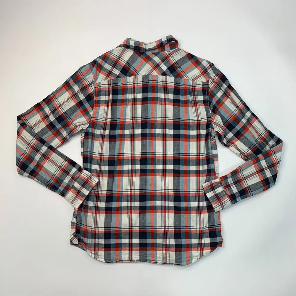 The North Face Shirt Mens S Small Plaid Long Sleeve Cotton Western Button Up
